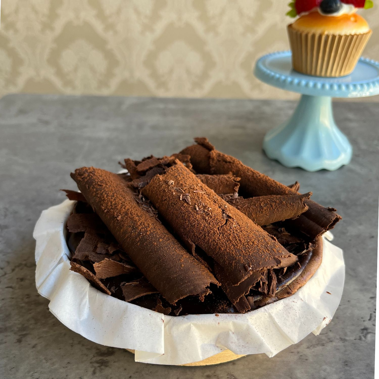 Tarta de queso de chocolate